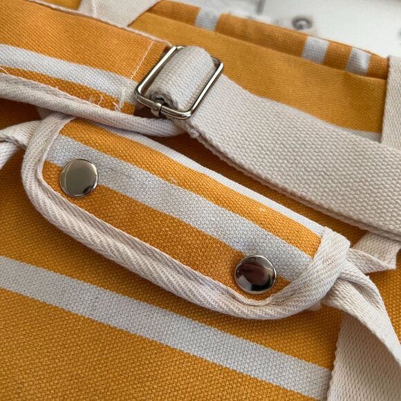 Business and Pleasure The Holiday Cooler Bag FFF Yellow Stripe Lunch - Picture 11 of 15